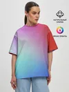 Женская футболка оверсайз / Colorful Gradient