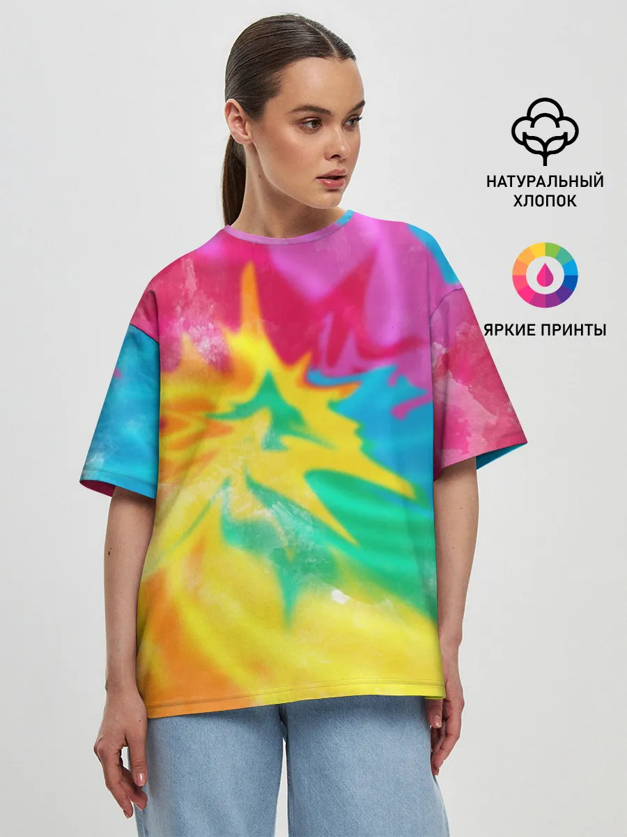 Женская футболка оверсайз / Tie-Dye