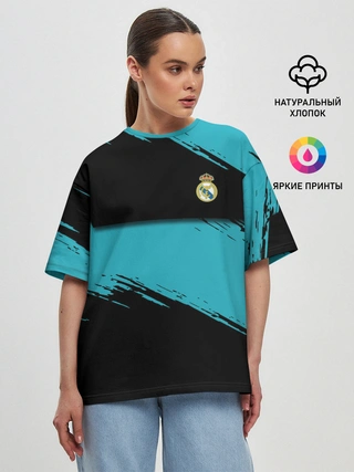 Женская футболка оверсайз / REAL MADRID.