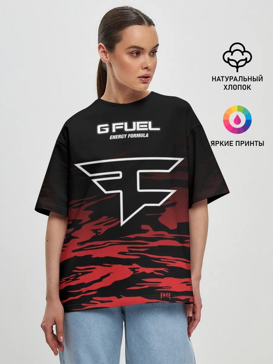 Женская футболка оверсайз / Faze clan - Jersey pro 2019