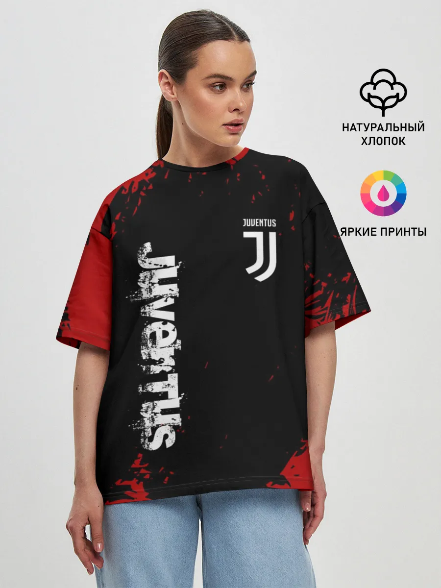 Женская футболка оверсайз / JUVENTUS / ЮВЕНТУС