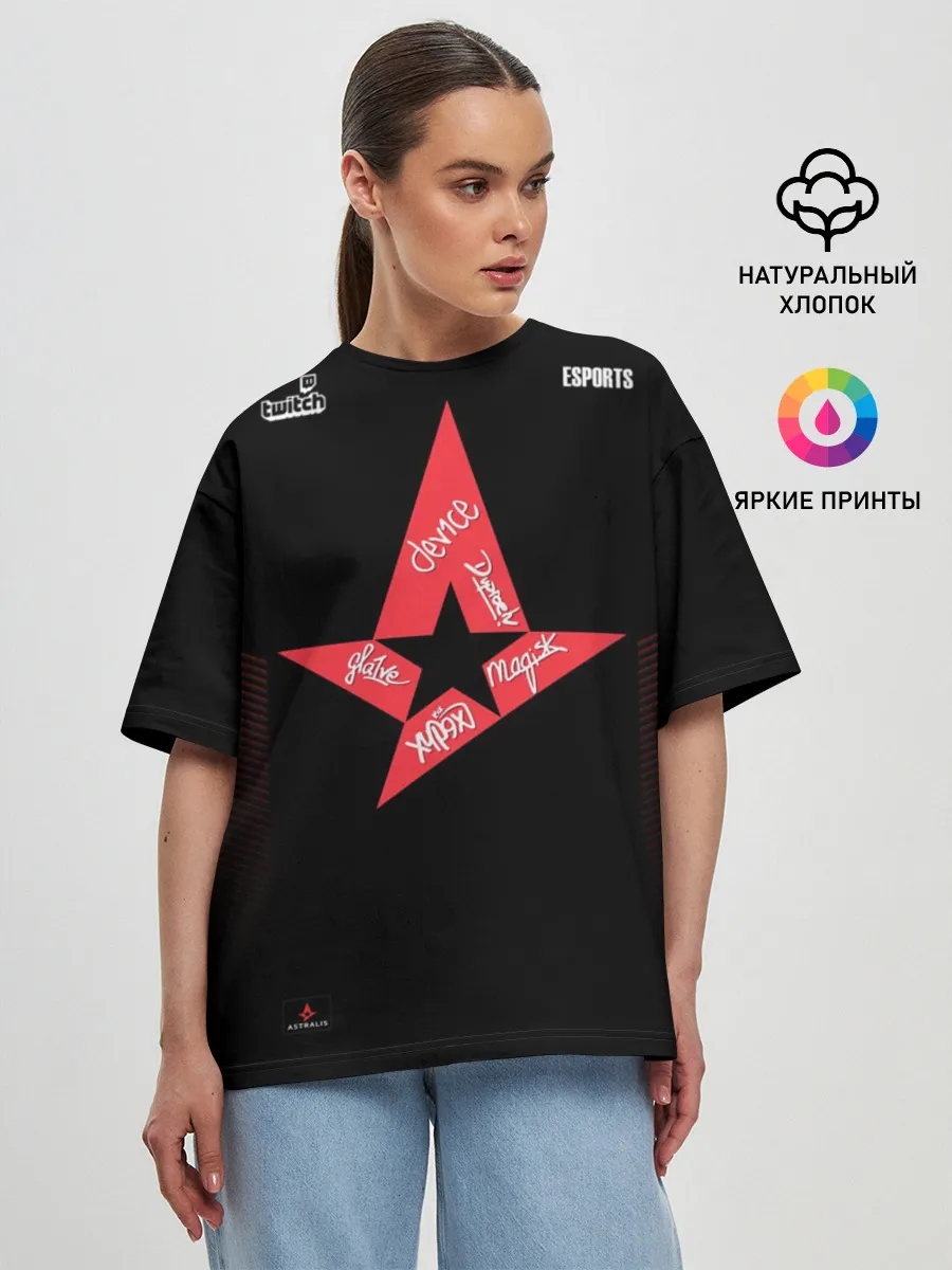 Женская футболка оверсайз / Astralis (Jersey 2019)