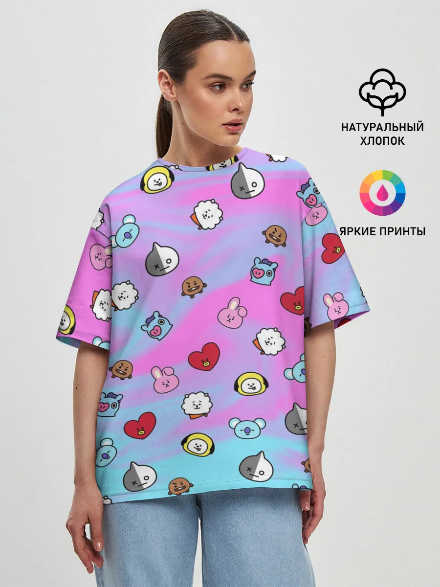 Женская футболка оверсайз / BT21