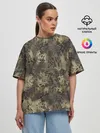 Женская футболка оверсайз / Камуфляж Prym1 Woodlands Camo