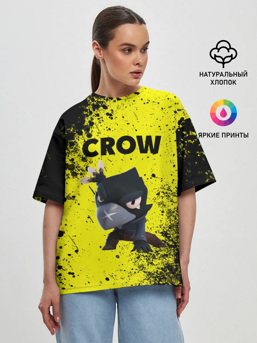 Женская футболка оверсайз / Brawl Stars CROW