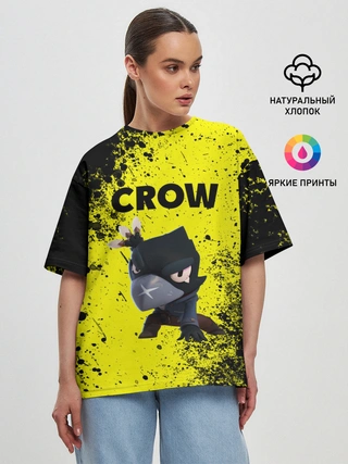 Женская футболка оверсайз / Brawl Stars CROW