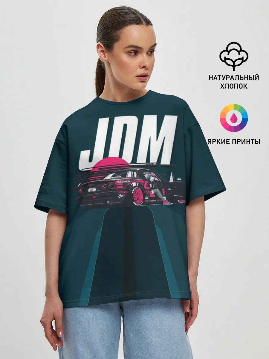 Женская футболка оверсайз / JDM