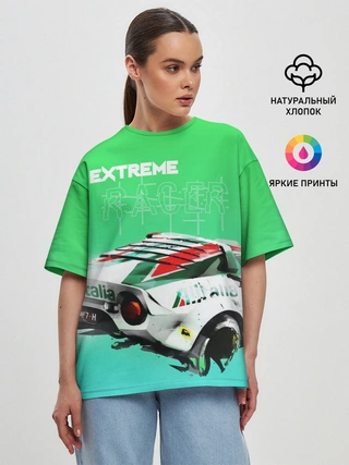 Женская футболка оверсайз / Extrime Racer