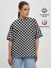 Женская футболка оверсайз / Checkerboard Color