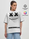 Женская футболка оверсайз / РЮКЗАК MARSHMELLO