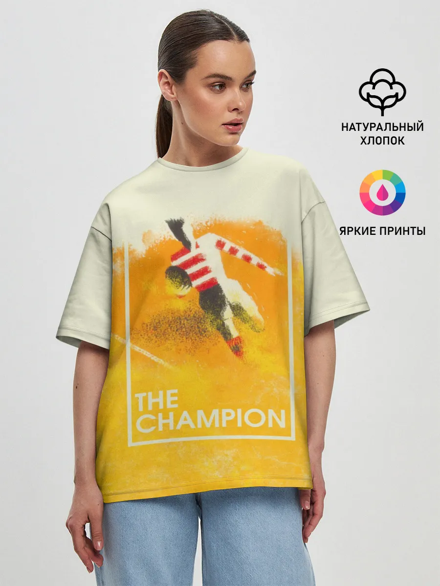 Женская футболка оверсайз / Регби. The Champion