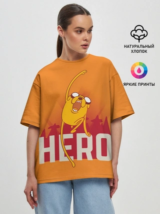 Женская футболка оверсайз / HERO.Джейк