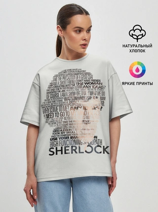 Женская футболка оверсайз / SHERLOCK | ШЕРЛОК