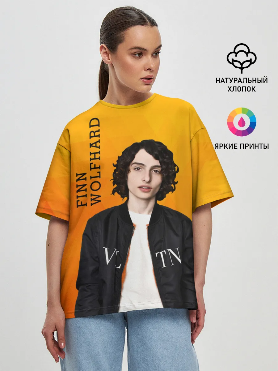 Женская футболка оверсайз / finn wolfhard