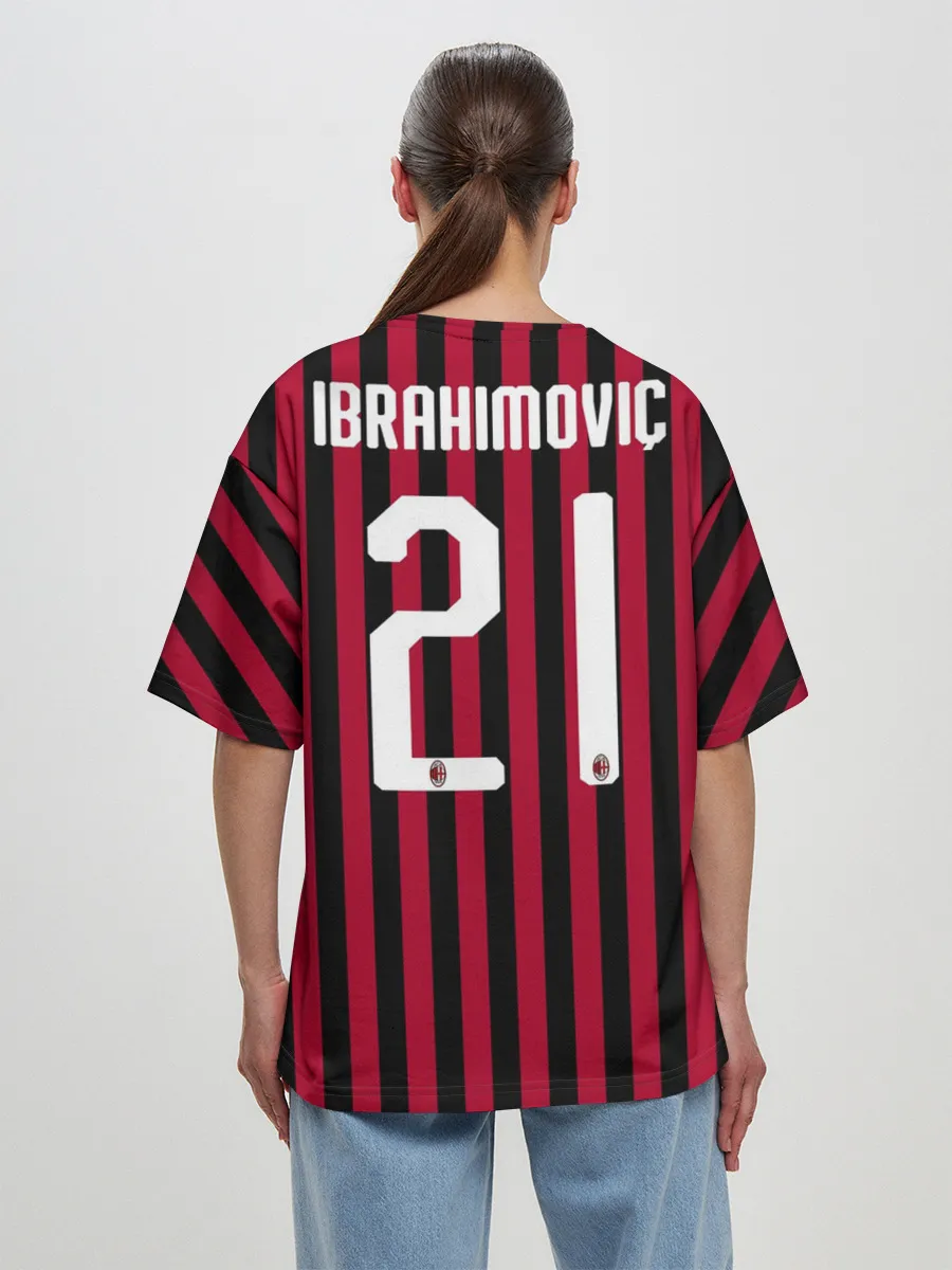 Женская футболка оверсайз / Ibrahimovic home 19-20