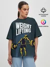 Женская футболка оверсайз / Wheight lifting