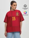 Женская футболка оверсайз / Ramos home EURO 2020