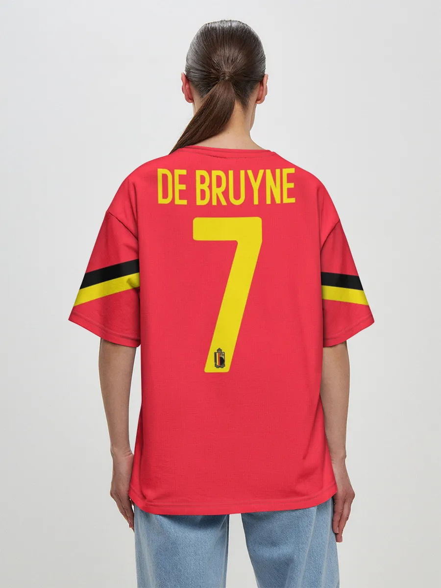 Женская футболка оверсайз / De Bruyne home EURO 2020