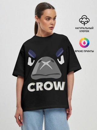 Женская футболка оверсайз / Brawl Stars CROW