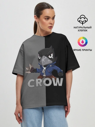 Женская футболка оверсайз / Brawl Stars CROW