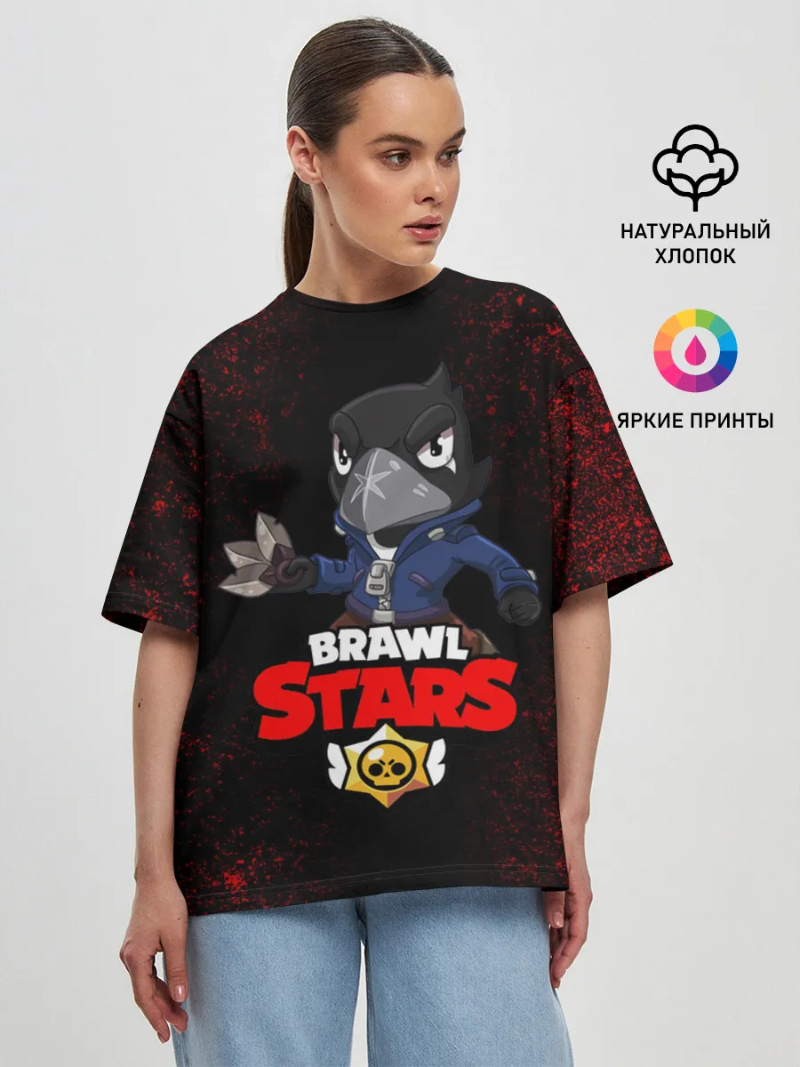 Женская футболка оверсайз / Crow (Brawl Stars)