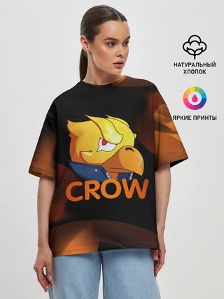 Женская футболка оверсайз / Crow (Brawl Stars)