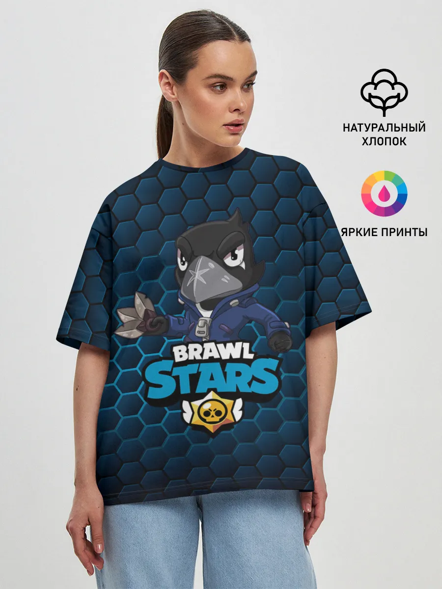 Женская футболка оверсайз / Crow (Brawl Stars)