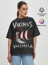 Женская футболка оверсайз / Vikings Valhalla