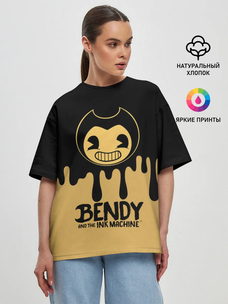 Женская футболка оверсайз / Bendy And The Ink Machine