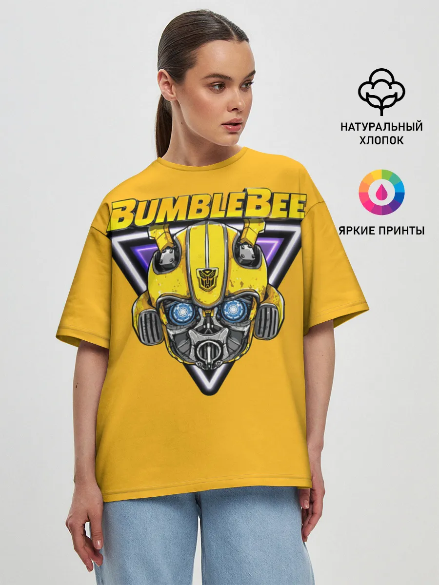 Женская футболка оверсайз / Трансформеры Bumblebee