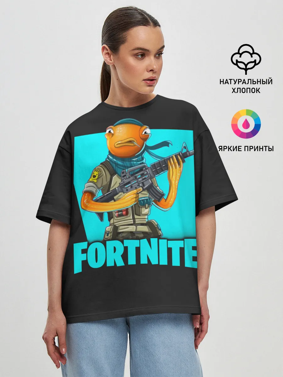 Женская футболка оверсайз / Fortnite