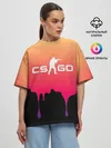 Женская футболка оверсайз / CS GO GRADIENT