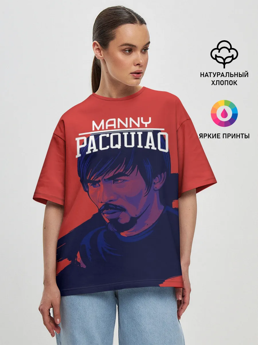 Женская футболка оверсайз / Manny Pacquiao