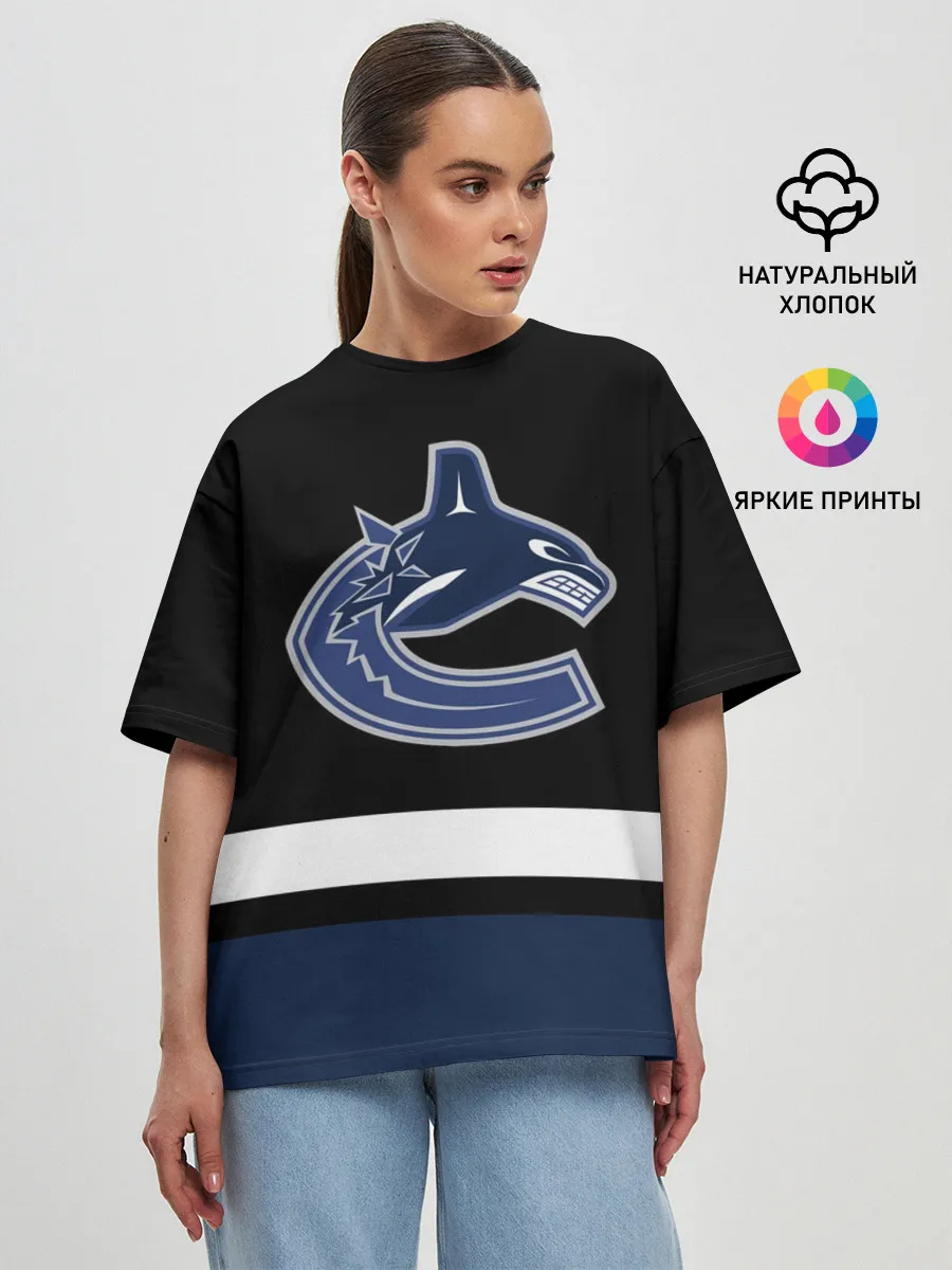 Женская футболка оверсайз / Vancouver Canucks