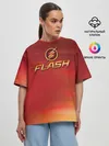 Женская футболка оверсайз / The Flash Logo Pattern