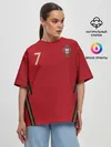 Женская футболка оверсайз / Ronaldo home EURO 2020