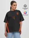 Женская футболка оверсайз / Van Dijk away EURO 2020