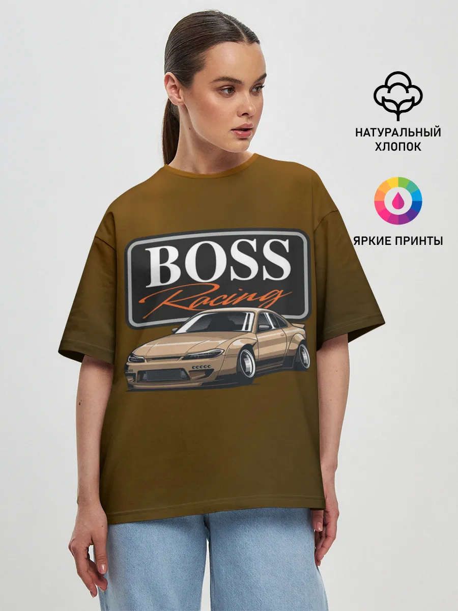 Женская футболка оверсайз / Boss Racing | BOSS JDM