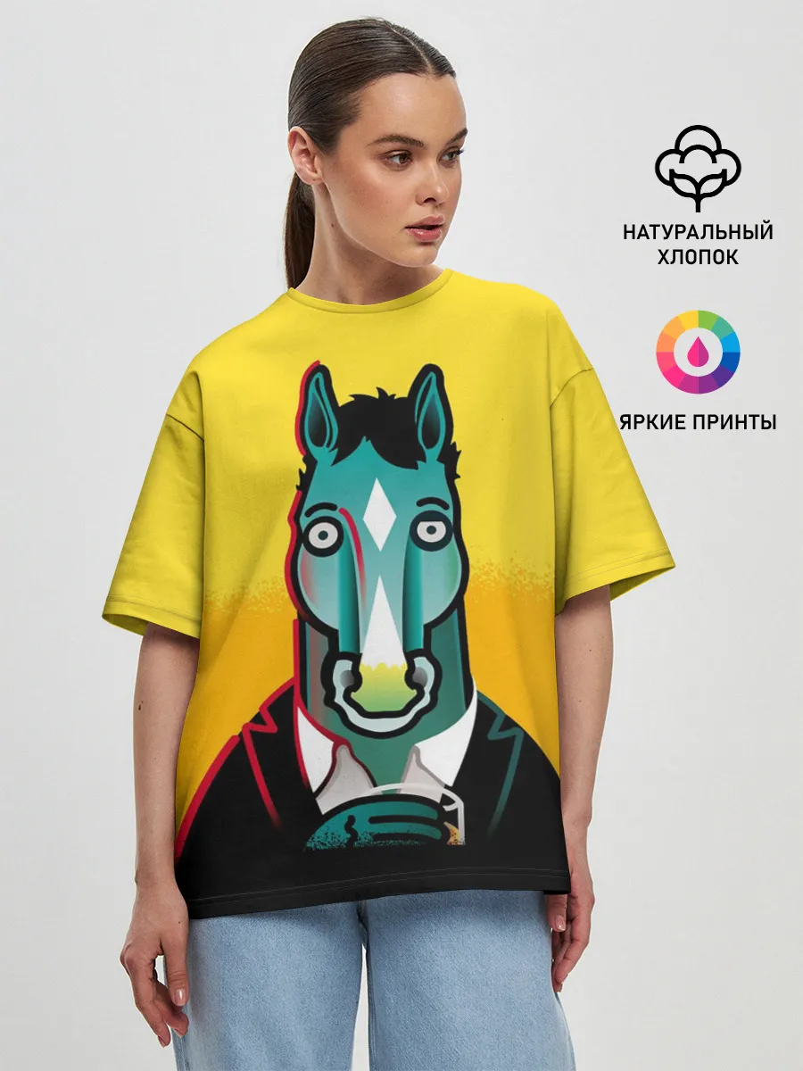 Женская футболка оверсайз / BoJack Horseman