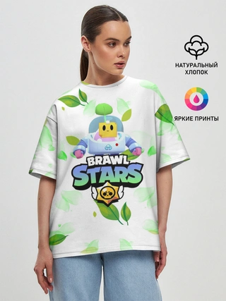 Женская футболка оверсайз / Sprout Brawl Stars