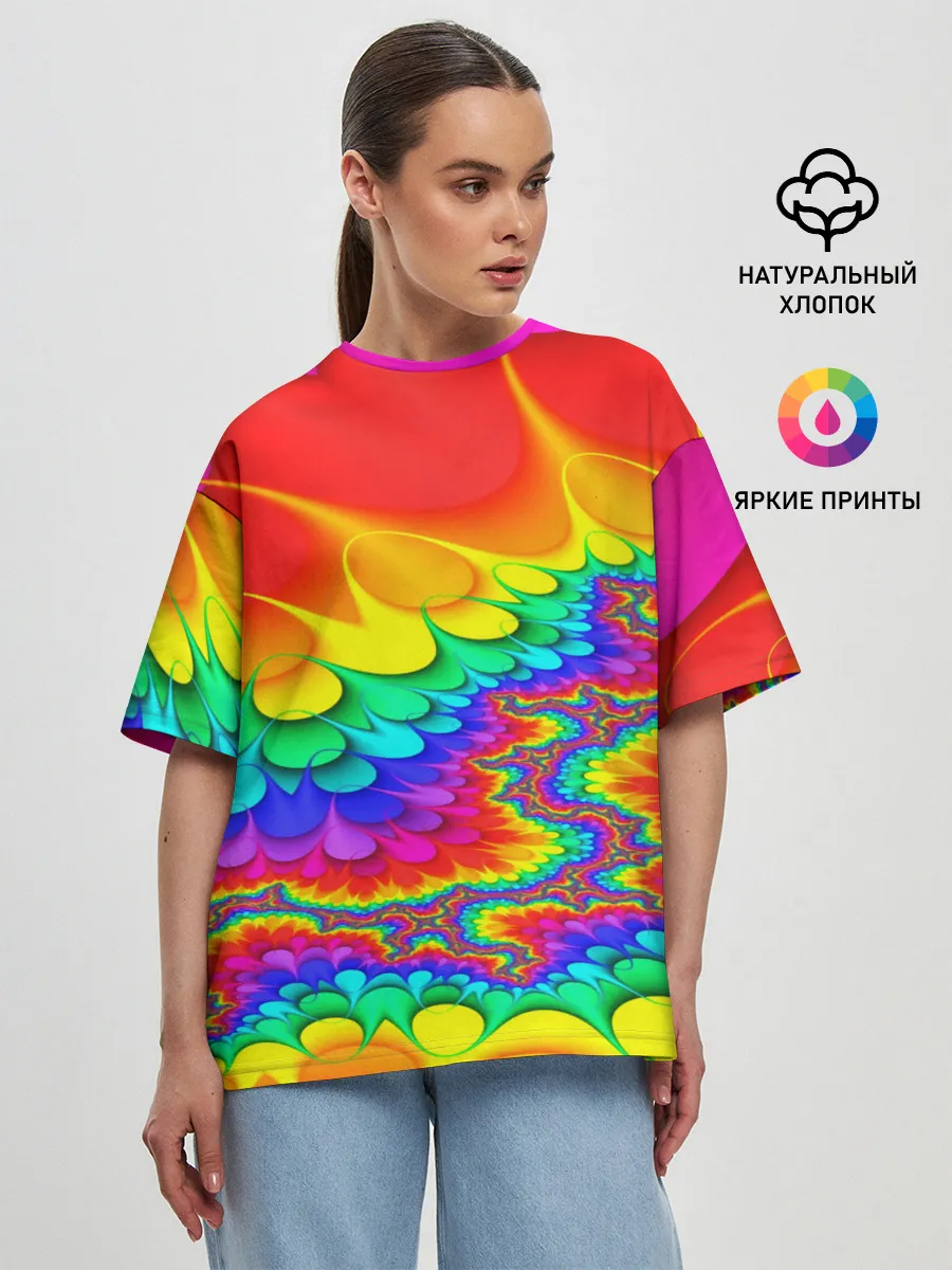 Женская футболка оверсайз / TIE-DYE