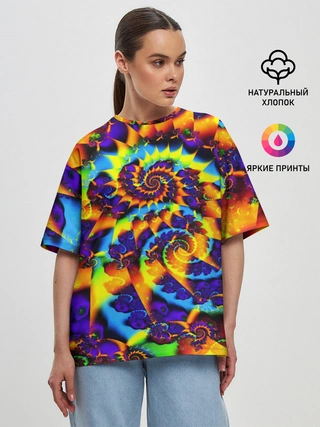 Женская футболка оверсайз / TIE-DYE COLOR