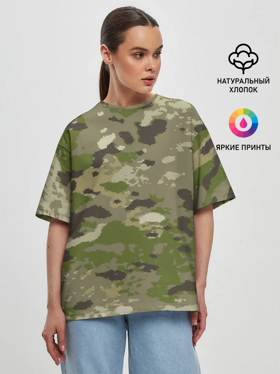 Женская футболка оверсайз / CAMOUFLAGE