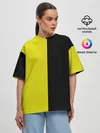 Женская футболка оверсайз / BLACK YELLOW | ЧЕРНО ЖЕЛТЫЙ