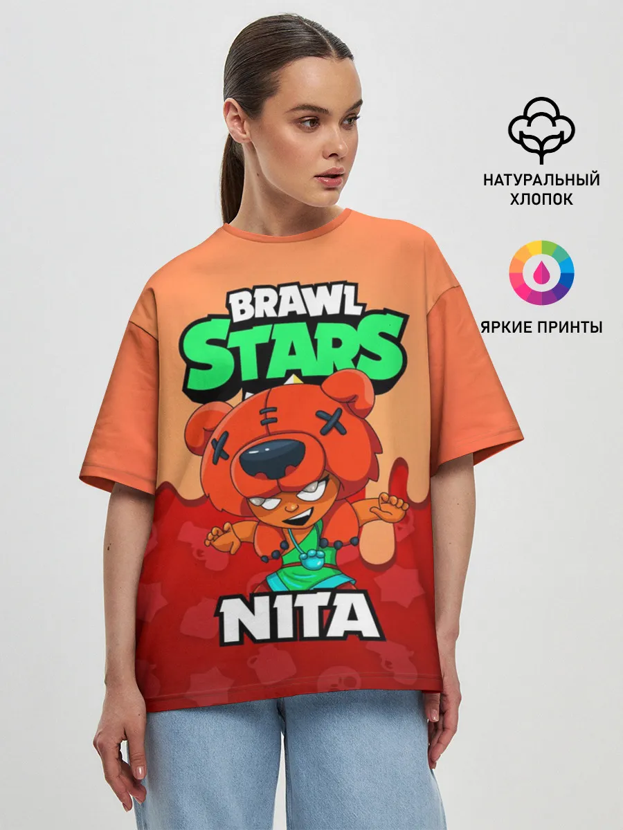 Женская футболка оверсайз / BRAWL STARS NITA