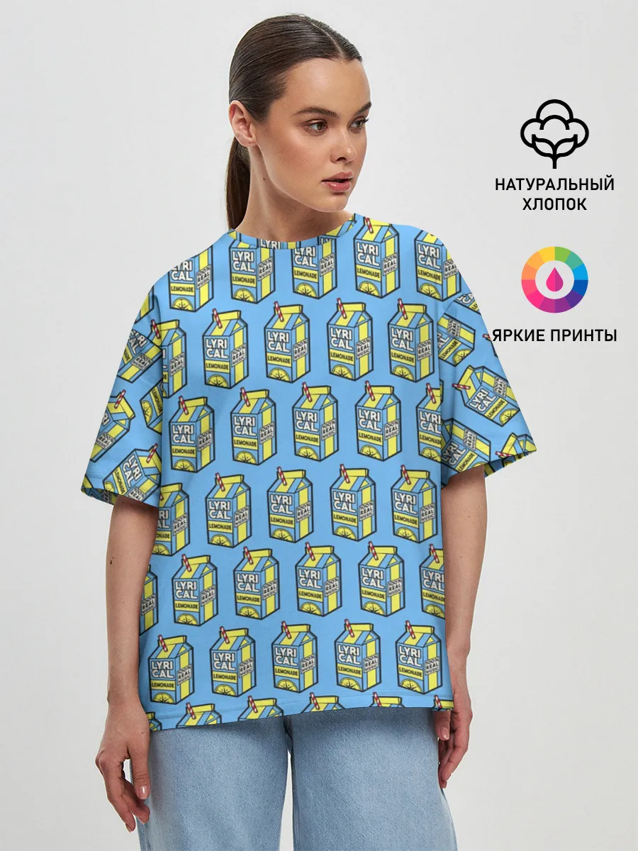 Женская футболка оверсайз / Lyrical Lemonade Pattern