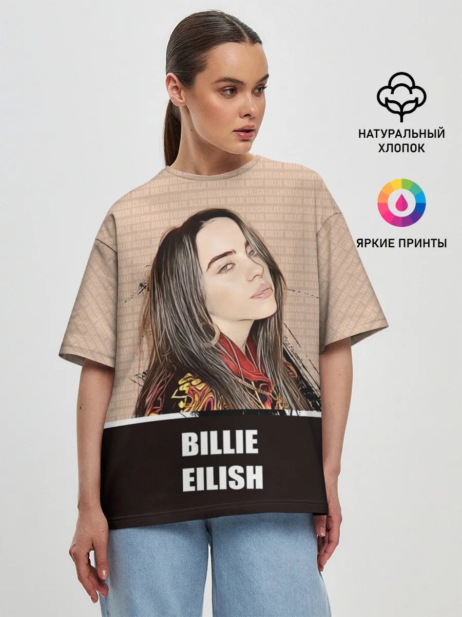 Женская футболка оверсайз / Billie Eilish