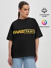 Женская футболка оверсайз / Fake Taxi