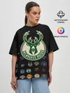 Женская футболка оверсайз / Milwaukee Bucks (3)