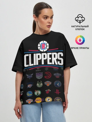 Женская футболка оверсайз / Los Angeles Clippers (2)